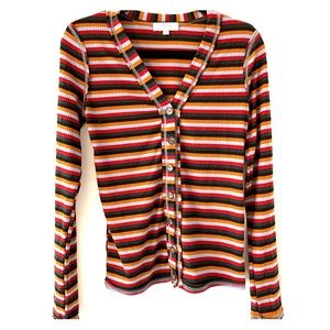 Hashtag brand striped button-up shirt from Dressup